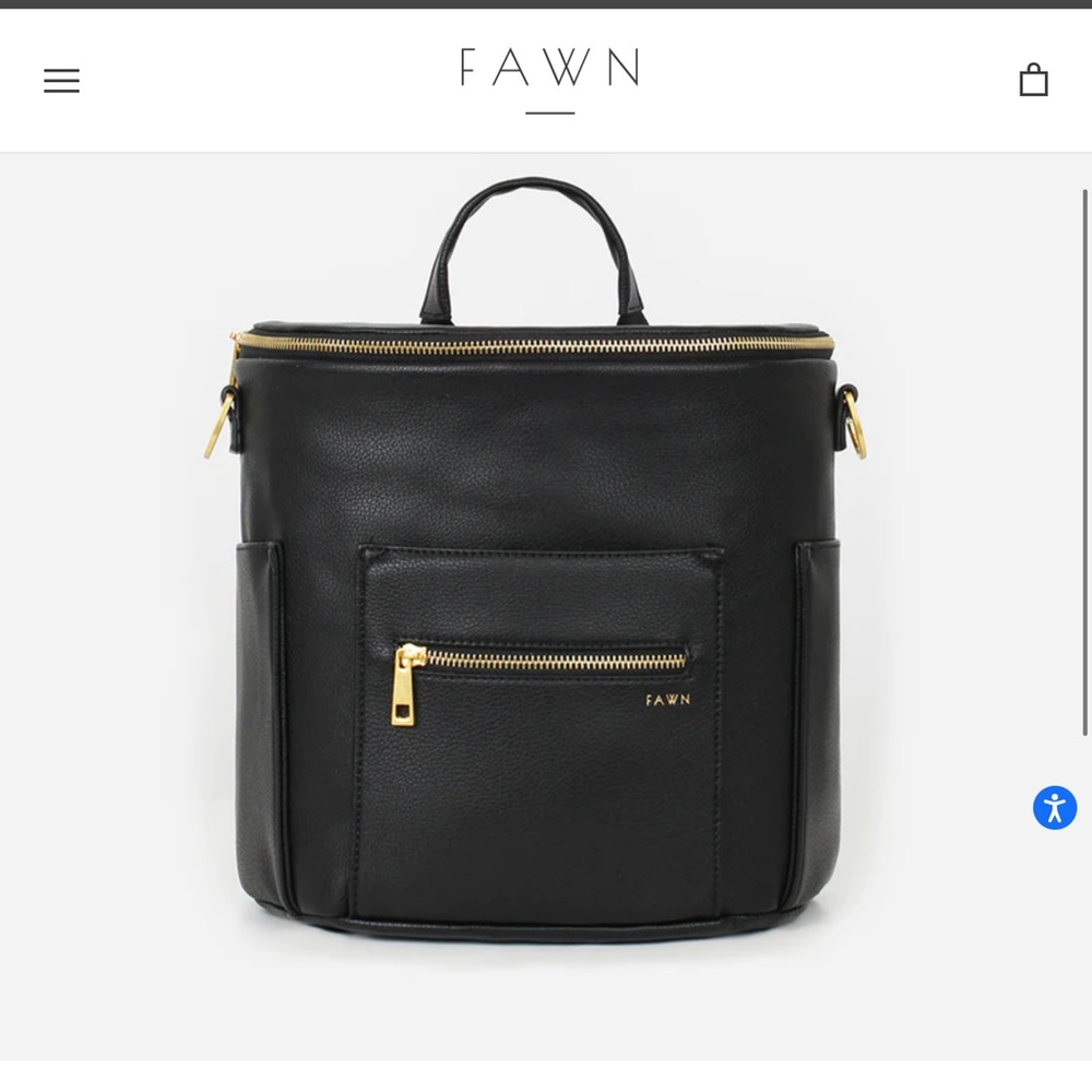 Fawn Designs Mini in Black w/ matching crossbody.